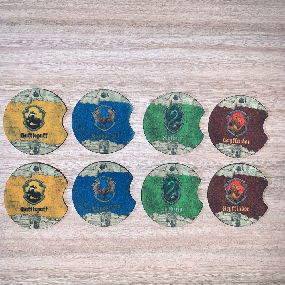 Harry Potter Hogwarts car coasters 2pack - choose